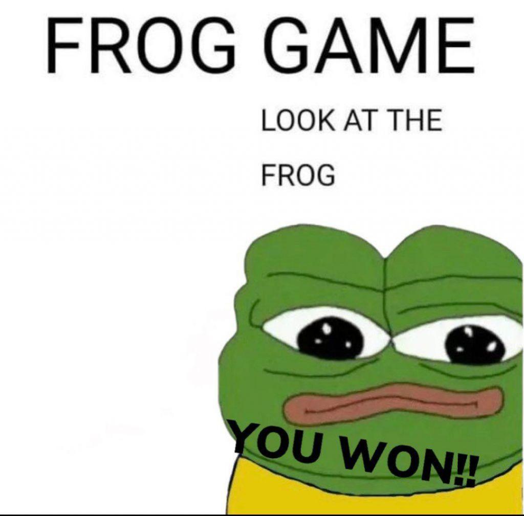 apu, pepe, (you), amphibian, animal, black text, closed mouth, clothes, english text, facing forward