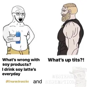 yes chad, soyak, arm, buff, chad, christianity, glasses, hands, holding object, open mouth