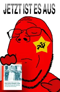 gapejak, wholesome soyjak, its over, beard, communism, germany, glasses, hammer and sickle, hands, holding object