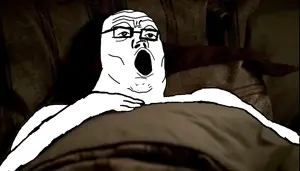 tony soprano soyjak, body, glasses, movie scene, open mouth, tony soprano, traced, the sopranos
