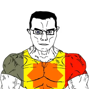 chudjak, chudjak front, muscular chud, aryan, a10 eyes, blue eyes, flag, looking at you, vein, white background