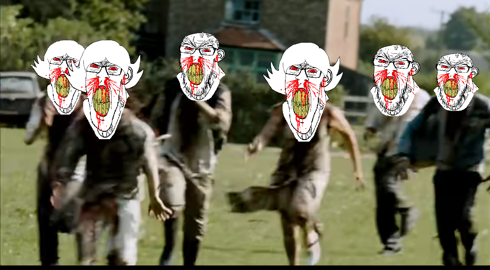 feraljak, female feraljak, feralrage, femjak, 28 weeks later, angry, blood, bloodshot eyes, clenched teeth, cracked teeth