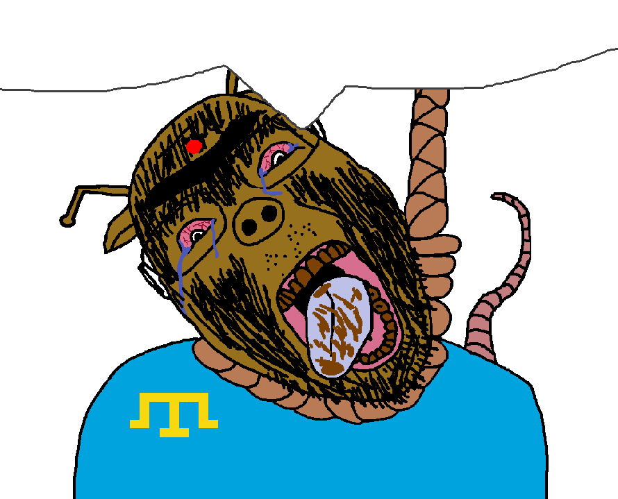 bernd, hanging troonjak, troonjak, ack, animal, antenna, bindi, bloodshot eyes, brown skin, brown teeth
