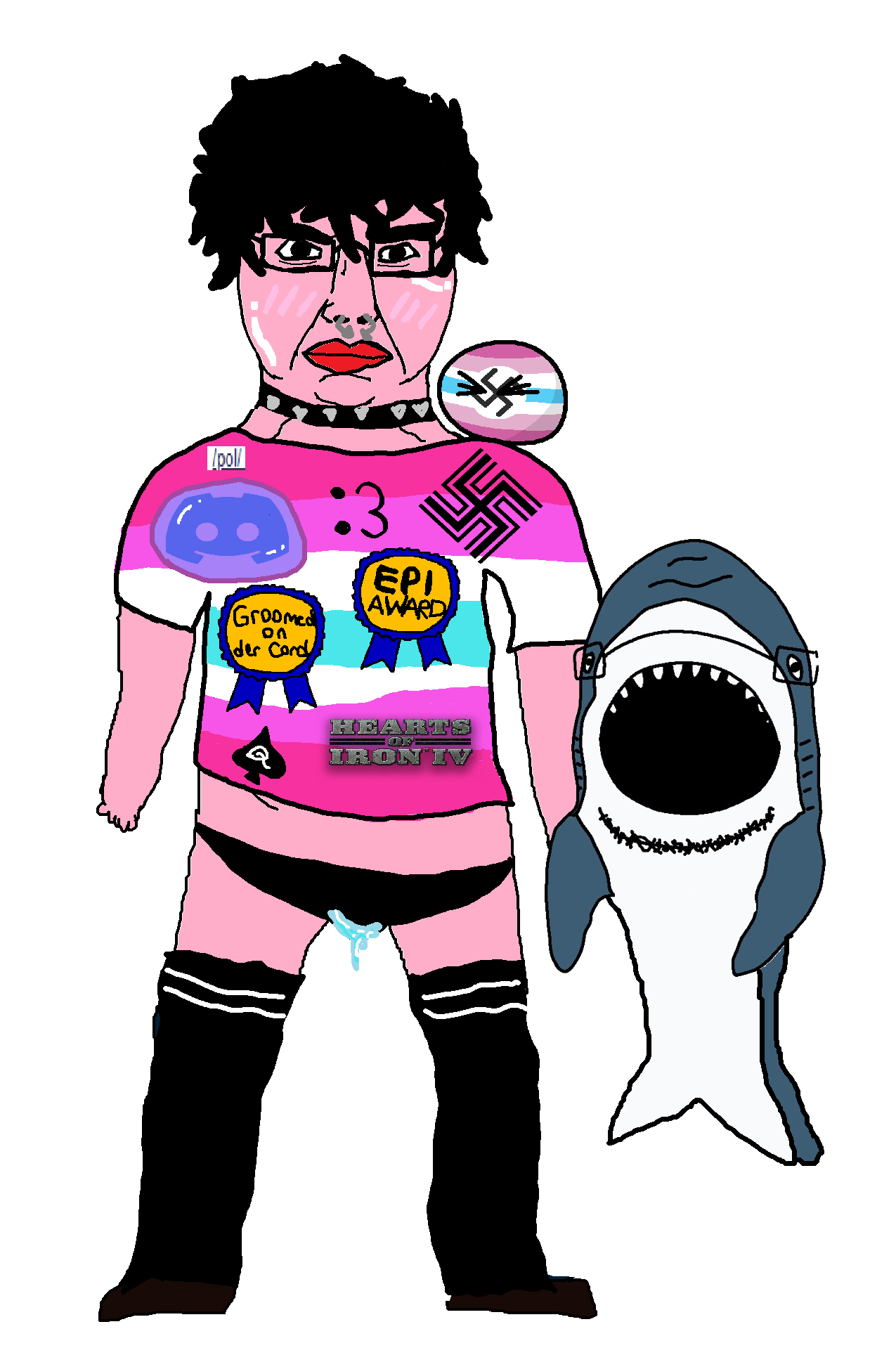 chudjak, unknown, chudjak front, :3, /pol/, animal, award, blahaj, blush, choker