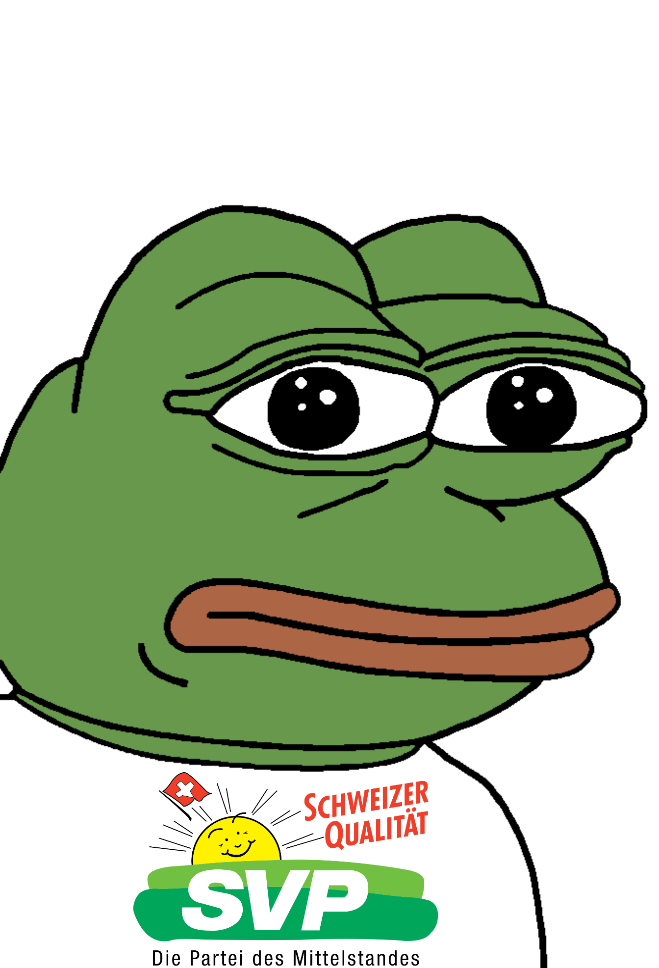 pepe, amphibian, animal, bald, closed mouth, clothes, europe, frog, green skin, lips