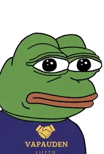 pepe, amphibian, animal, bald, closed mouth, clothes, europe, european, finland, freedom alliance
