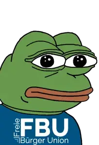 pepe, amphibian, animal, bald, closed mouth, clothes, europe, european, freie burger union, frog