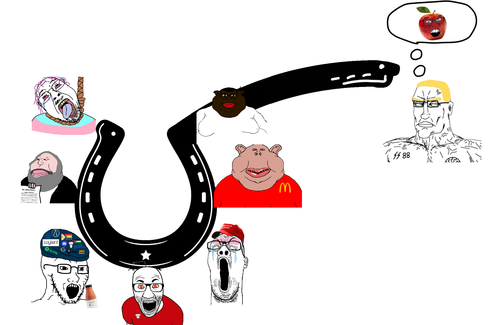 bernd, brandon, chudjak, el perro rabioso, feraljak, meximutt, reaction soyjak, soyak, branigger, hanging troonjak