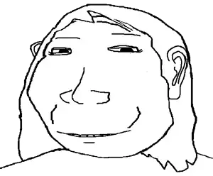 gapejak, massjak, michele, wholesome soyjak, foidjaks, eyelashes, female, girl, hair, looking at you