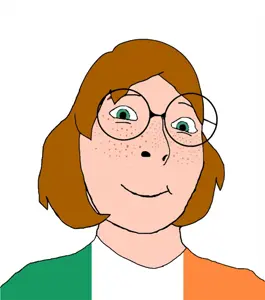 cobson, female cobson, femjak, female, freckles, green eyes, ireland, irish flag, sisa, ireland