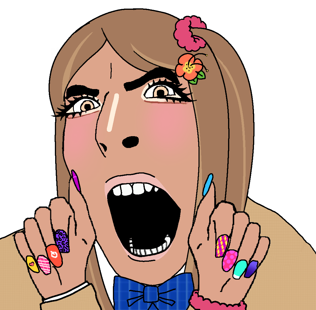 cobson, cobgal, bow, brown skin, female, flower, hands, hands up, looking at you, makeup