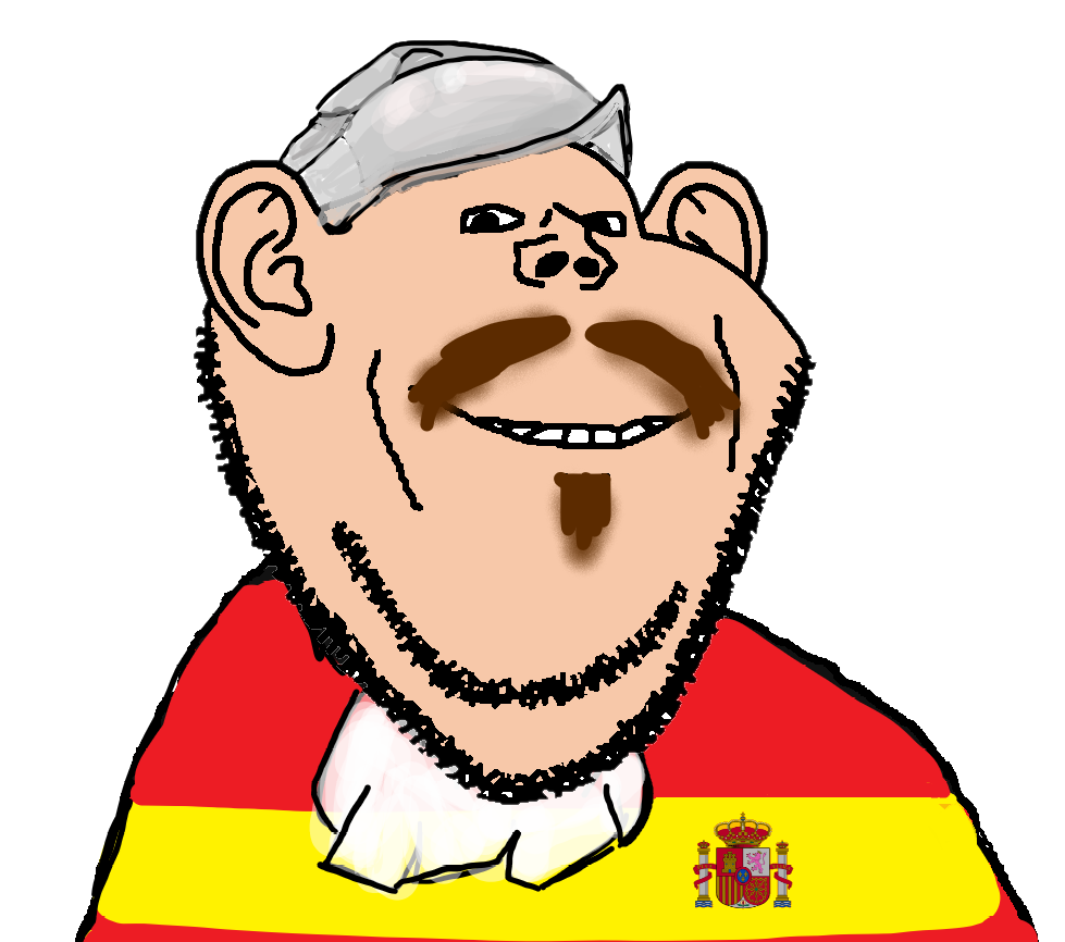impish soyak ears, closed mouth, clothes, conquistador, ear, flag, hat, helmet, morion, mustache
