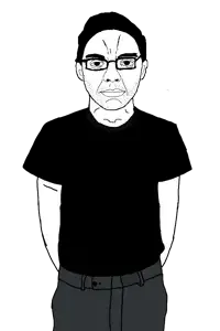 warrior chud half body black shirt.png