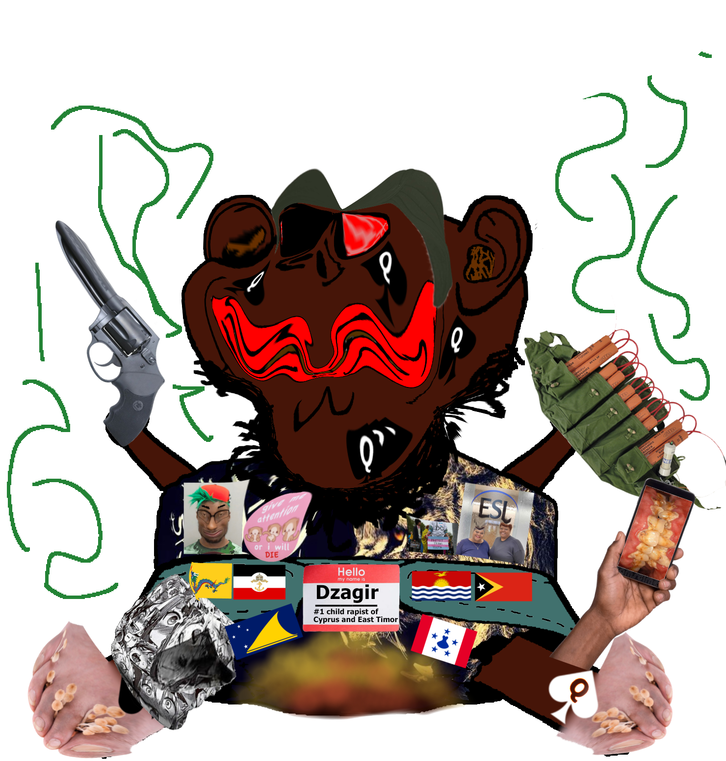 esl fnf pedo, impish soyak ears, pissbaby, slopjak, animal, attention whore, black skin, bomb, brown skin, bug