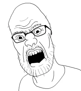 unknown, clothes, glasses, open mouth, soyjak, stubble, the mystery of the druids, video game