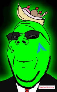 gapejak, wholesome soyjak, glowie, admin, arch linux, banana, banana split ice cream, closed mouth, clothes, federal bureau of investigation