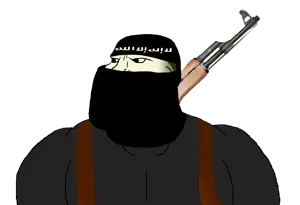 meximutt, mexiaryan, ak-47, assault rifle, balaclava, gun, isis, weapon