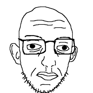 cuckjeet, bald, beard, closed mouth, cuckjeet, glasses, incel, lips, male, nuvariant