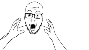 unknown, arm, bald, beard, gape, glasses, hands, hands up, nuvariant, open mouth