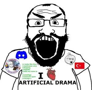markiplier soyjak, science lover, angry, bald, beard, discord, drama, gape, glasses, heart