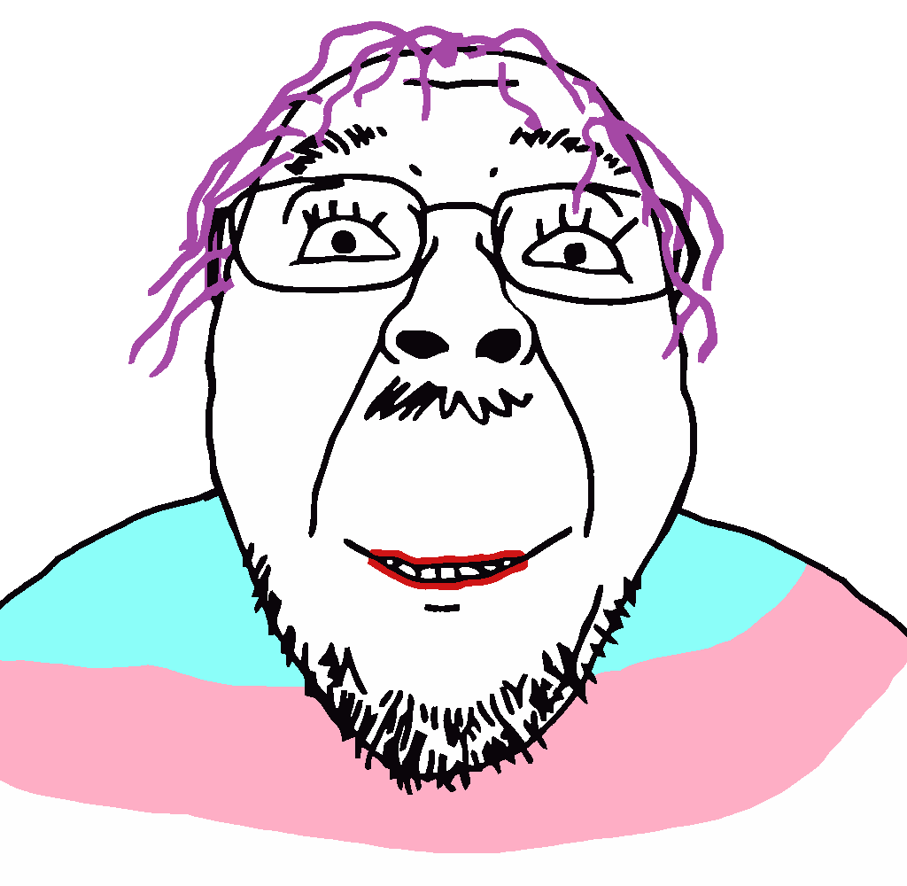 bernd, aliased, clothes, fill tool, front view, glasses, half open mouth, happy, lips, lipstick