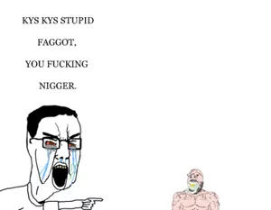 chudjak, gapejak, babyjak, chudjak front, muscular chud, mustached gapejak, babyjak, angry, arm, baby