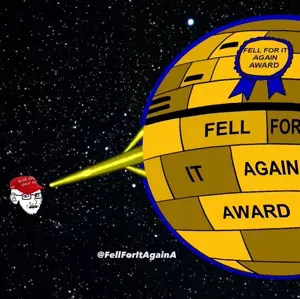 donald trump, soyak, fell for it again award, maga, maga hat, soyjak