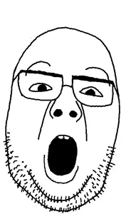 cadojak, glasses, open mouth, soyjak, stubble