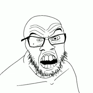 feraljak, animated, glasses, nose hair, soyjak, stubble, wart, wrinkles