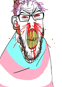 feraljak, feralrage, ear, hair, pink hair, rage, rope, tranny