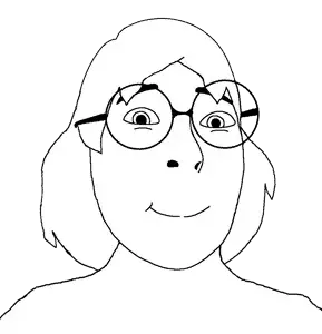cobson, female cobson, femjak, foidjaks, closed mouth, eyebrows, female, femjak, glasses, hair