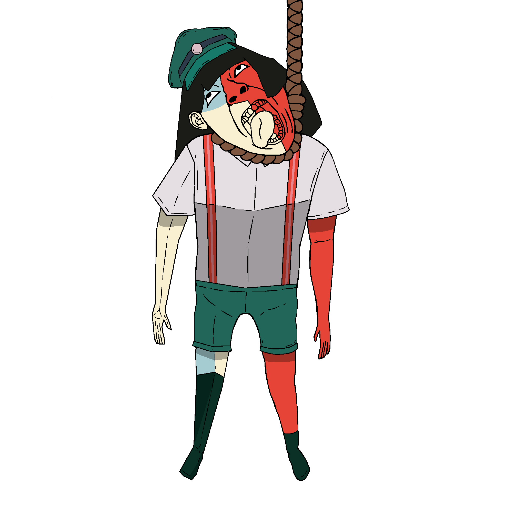 bernd, hanging troonjak, troonjak, ack, beige skin, cartoon, clothes, color, commie pedo troon, communism