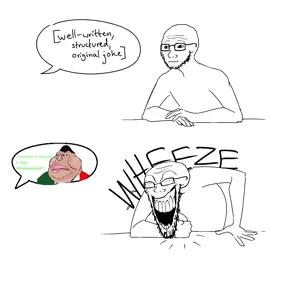 meximutt, soyak, soyak (laughing), 1soyjak, angry, bald, clothes, crying, forehead lines, glasses