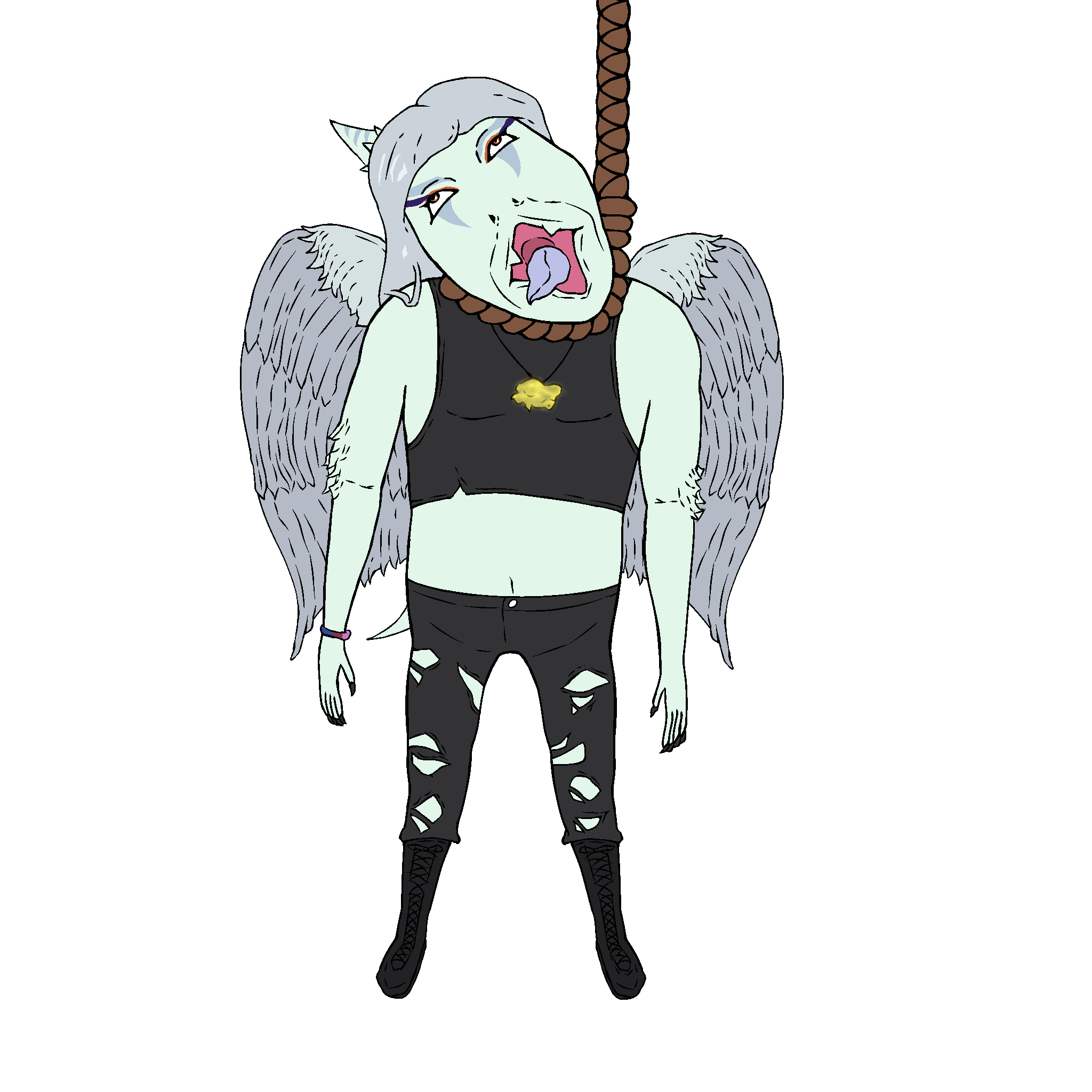 fang, bernd, hanging troonjak, troonjak, accessory, ack, animal, belly, belly button, boot