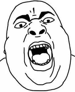 chugsjak, angry, antialiased, fat, glasses, open mouth, soyjak, stubble, transparent background, vectorized