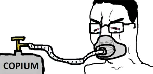 chudjak, anesthesia, bloodshot eyes, closed mouth, copium, crying, gas cylinder, glasses, hair, oxygen mask