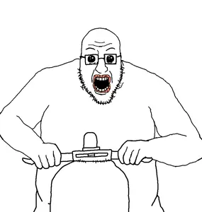 blartjak, oh my god she is so attractive, blart, glasses, lips, open mouth, scooter, soyjak, stubble