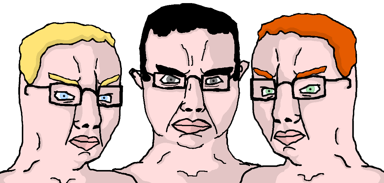 chudjak, aryan, celtic, 3soyjaks, a10 eyes, blonde hair, blue eyes, chudjak brothers, ginger, glasses