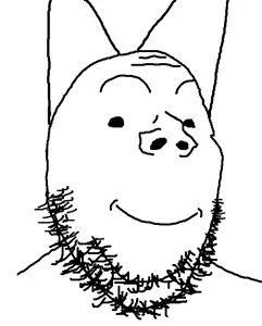 gapejak, shrimpish, unfunnycreature, cat ears, closed mouth, ear, ears, no glasses, smile, soyjak