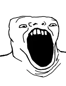 markiplier soyjak2, brainless, open mouth, soyjak, teeth, white background