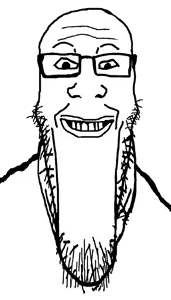 markiplier soyjak, grinplier, longplier, longrinner, fusionjaks, glasses, grin, happy, smile, soyjak
