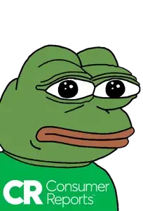 pepe, amphibian, animal, bald, blue background, closed mouth, clothes, consumer reports, frog, green skin