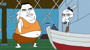 chudjak, soyak, pol face, soyak (irritated), chud, glasses, reference, restaurant, retard, soyjak