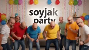 unknown, irl soyjaks, animated, bald, balding, beard, glasses, party, real life, soyjak