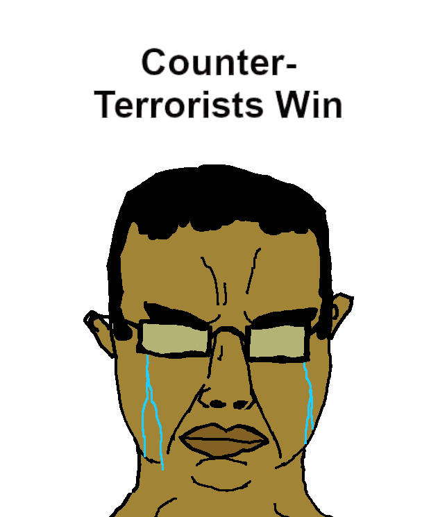 chudjak, chudjak front, brown skin, bushy eyebrows, closed mouth, counter strike, crying, ear, elite crew, glasses