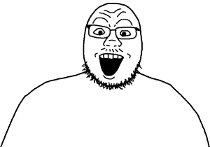 unknown, bald, gape, glasses, happy, mustache, stubble