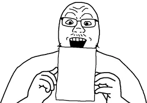 unknown, bald, gape, glasses, happy, holding object, mustache, stubble