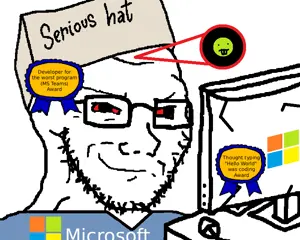 soyak, award, awards, computer, microsoft, serious hat, soyjak, stupid