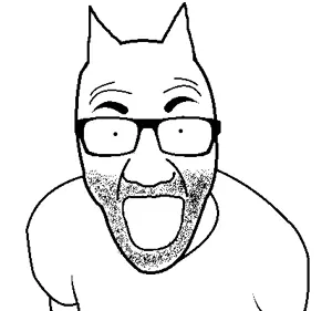 el perro rabioso, unfunnycreature, cat ears, ear, ears, glasses, no teeth, open mouth