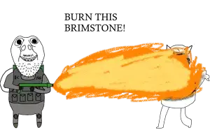 Brunetto Burning a creature.png